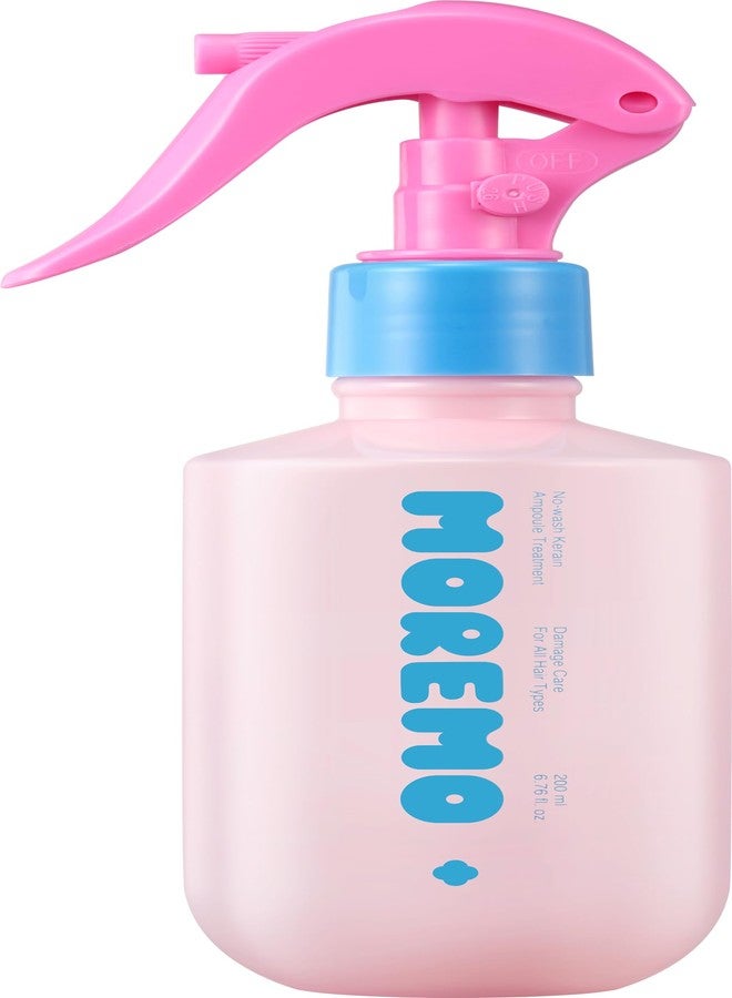 Moremo No-Wash Keratin Ampoule Treatment - 200ml/6.76 Fl Oz | No-Wash Leave-In Ampoule Damage Repair | Protein-Enriched Deep Dourishment Makes Hair Softer, Shinier, and More Manageable - Image 1